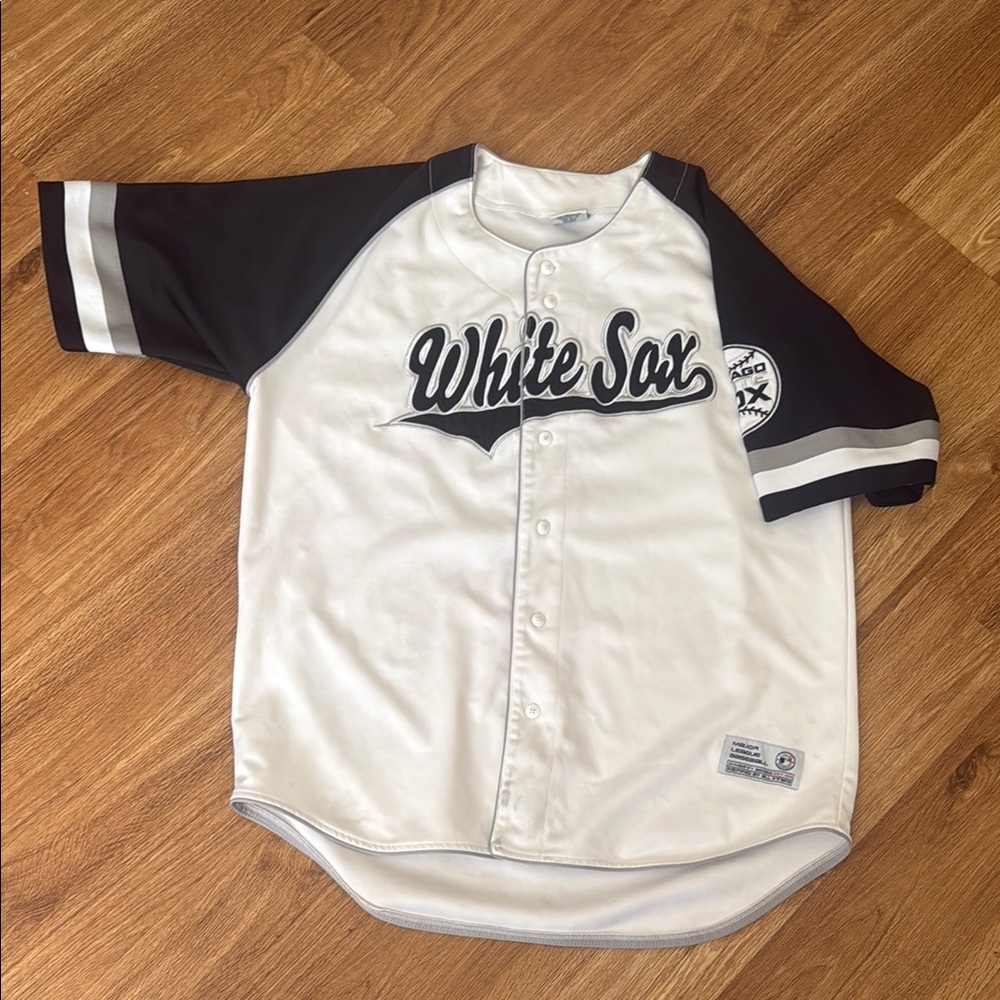 White and Black Jersey with Classic Baseball Style